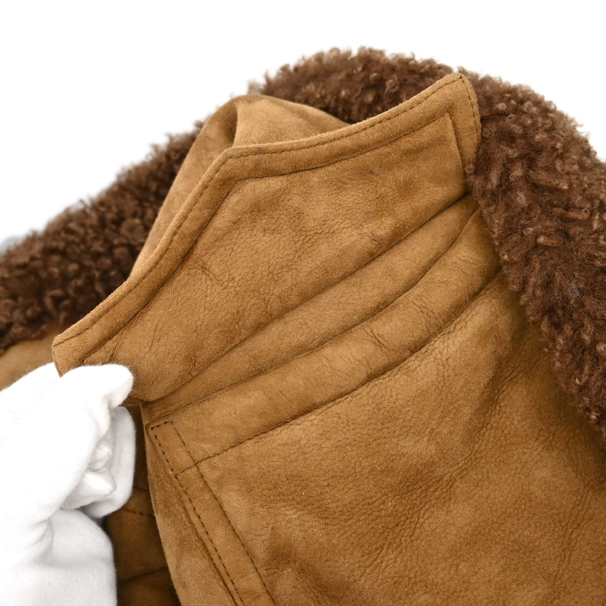 Saint Laurent 2016 Mouton Coat Brown #F36