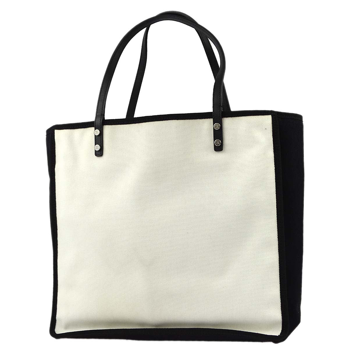 Chanel 2014-2015 White Canvas Tote Handbag