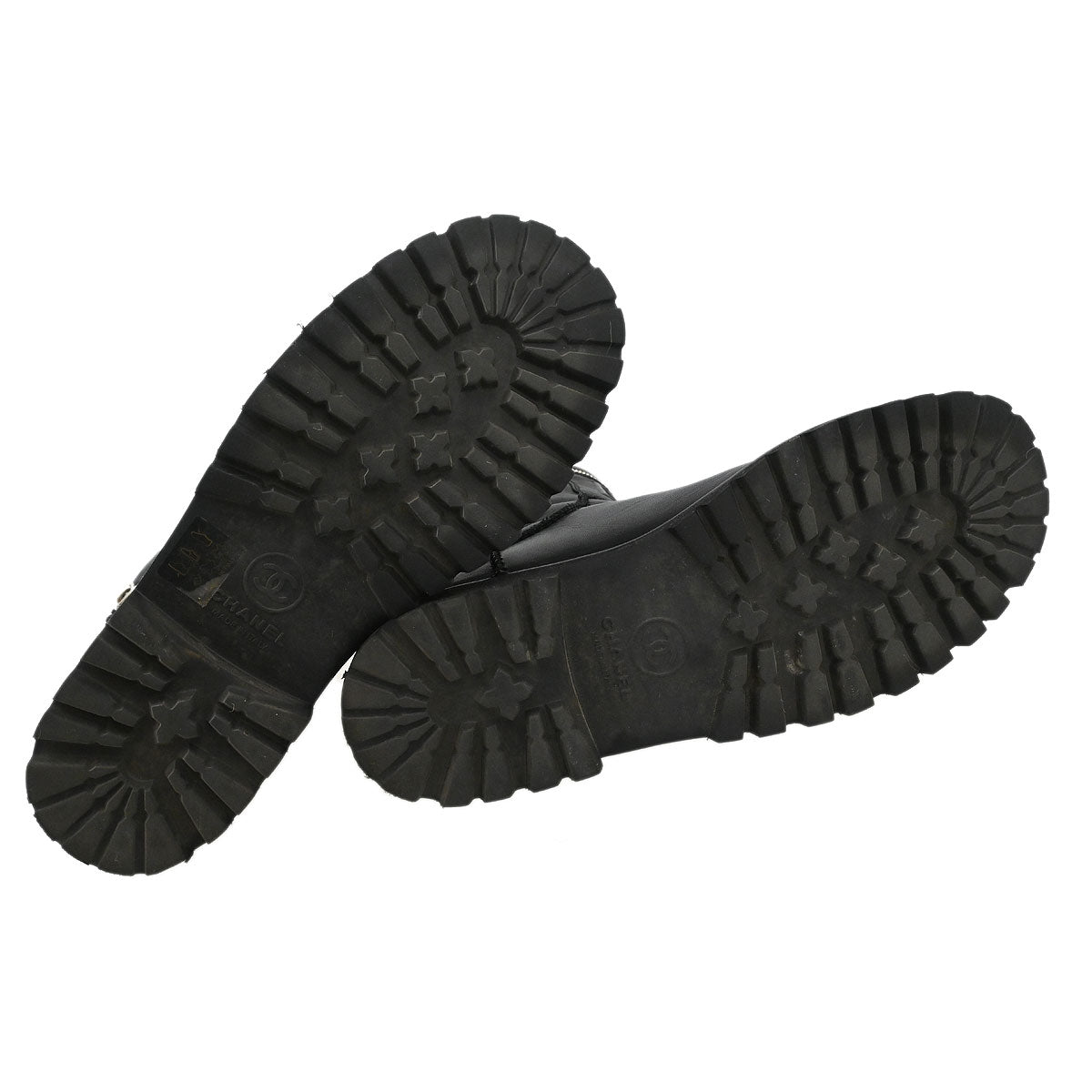 Chanel * Sport Line Boots Black Shoes #38 1/2