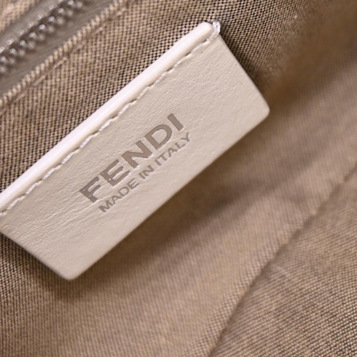 Fendi White PVC Zucchino Handbag