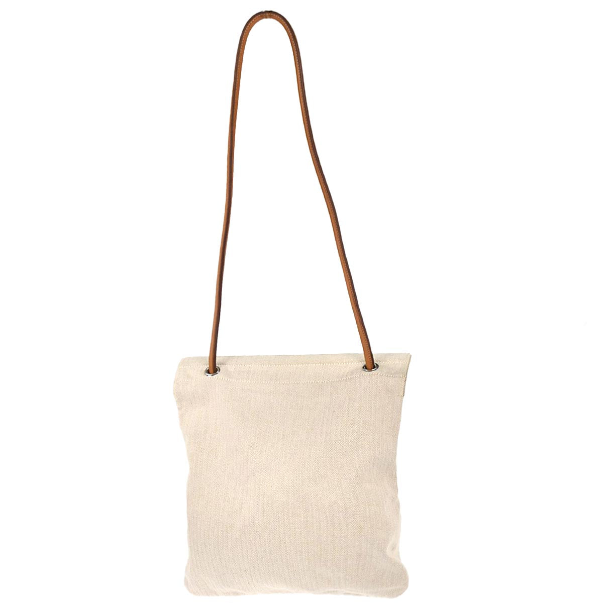 Hermes Beige Gold Toile Chevrons Aline MM Shoulder Bag