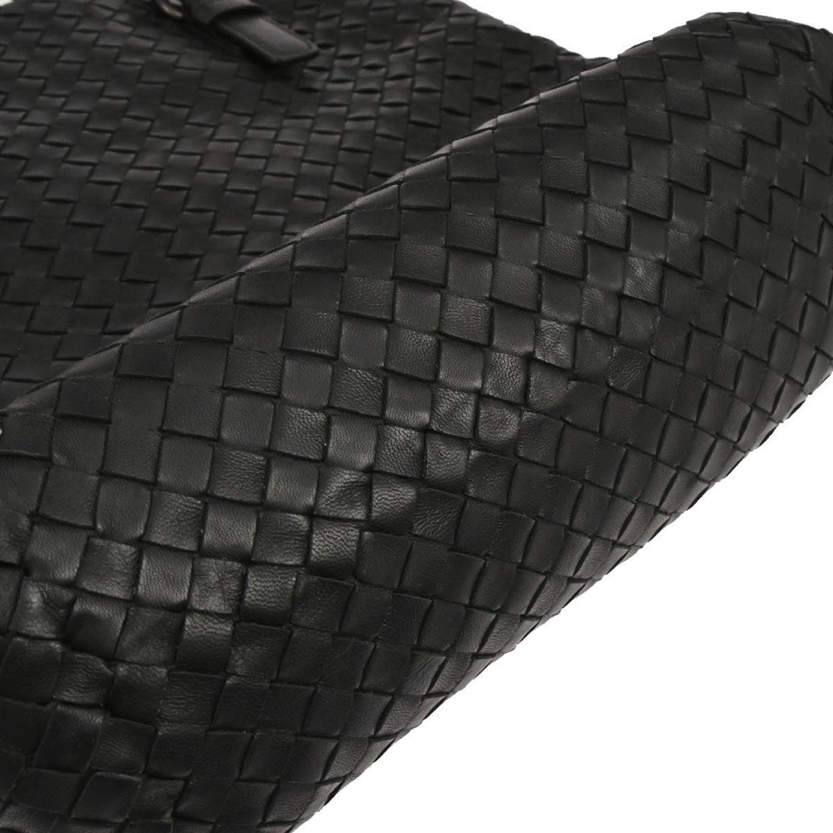 Bottega Veneta Black Lambskin Intrecciato Tote Bag