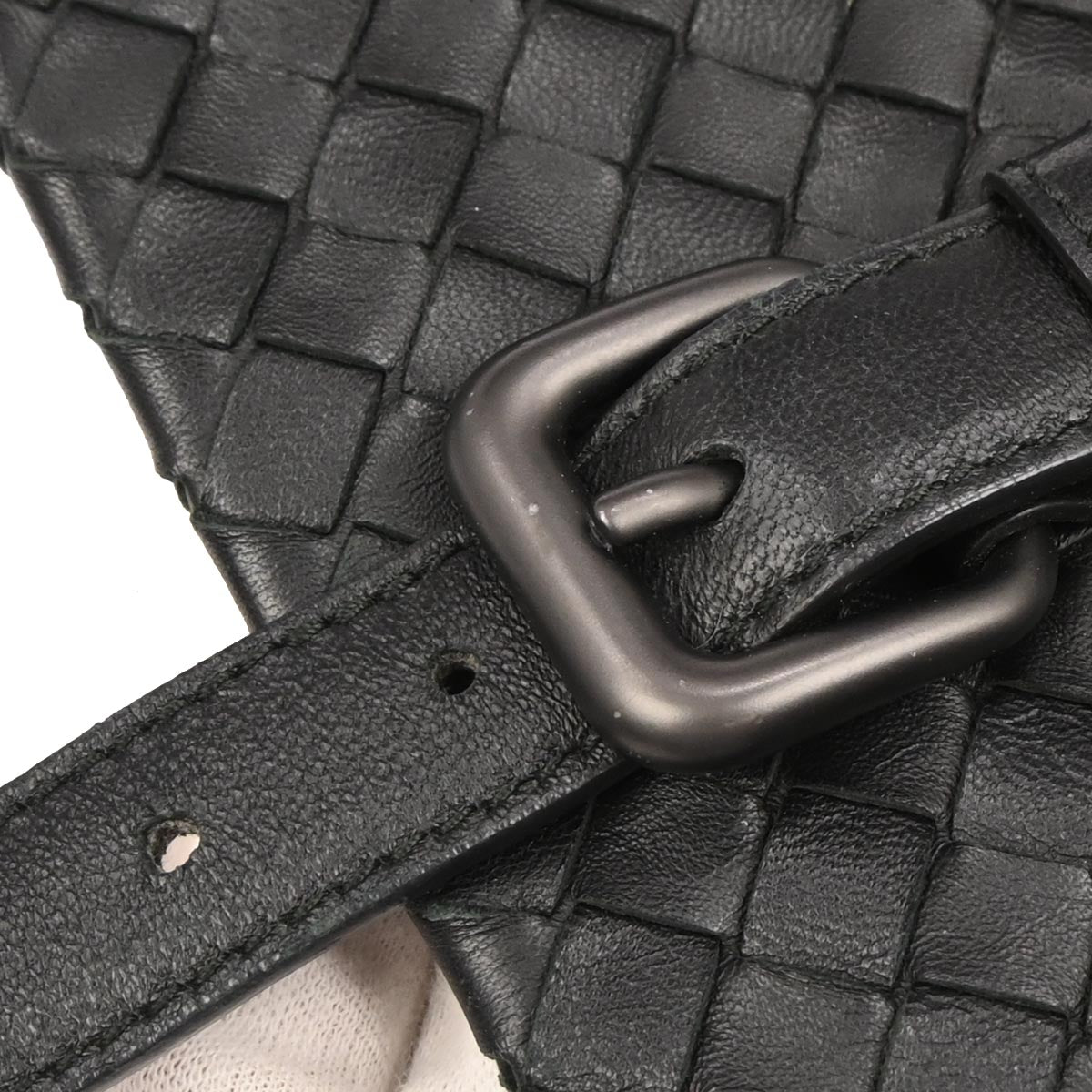 Bottega Veneta Black Lambskin Intrecciato Tote Bag