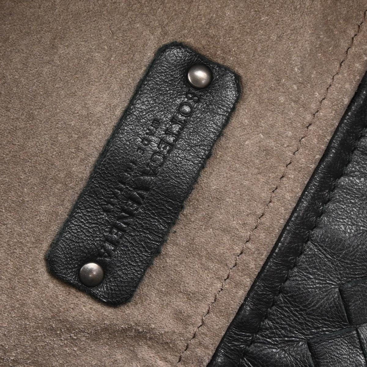 Bottega Veneta Black Lambskin Intrecciato Handbag