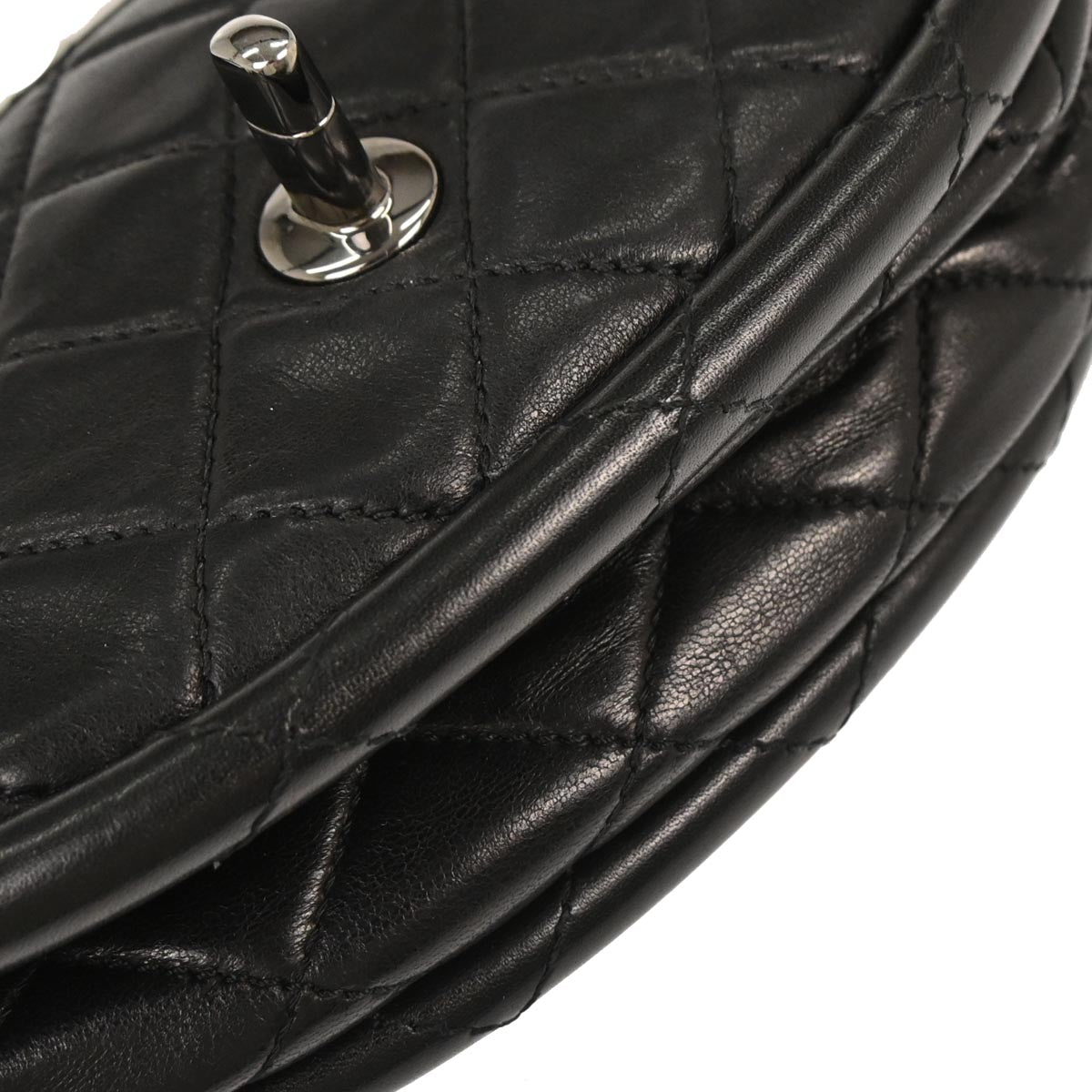 Chanel Black Lambskin Hula Hoop Small Handbag