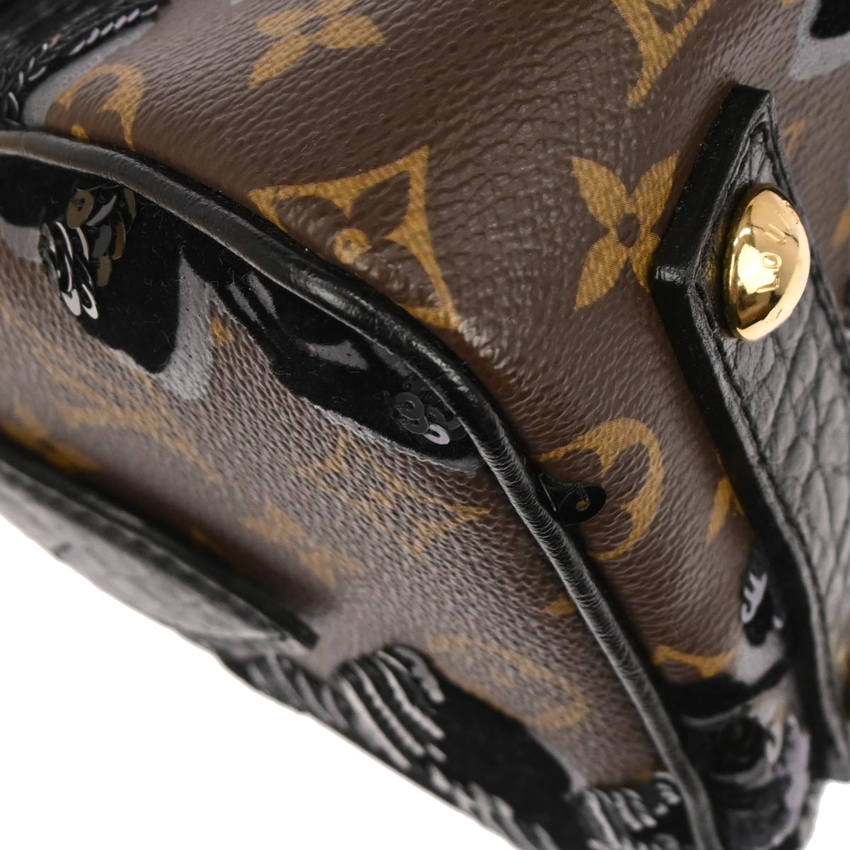 Louis Vuitton Monogram Fleur de Jais Carrousel Handbag M40434