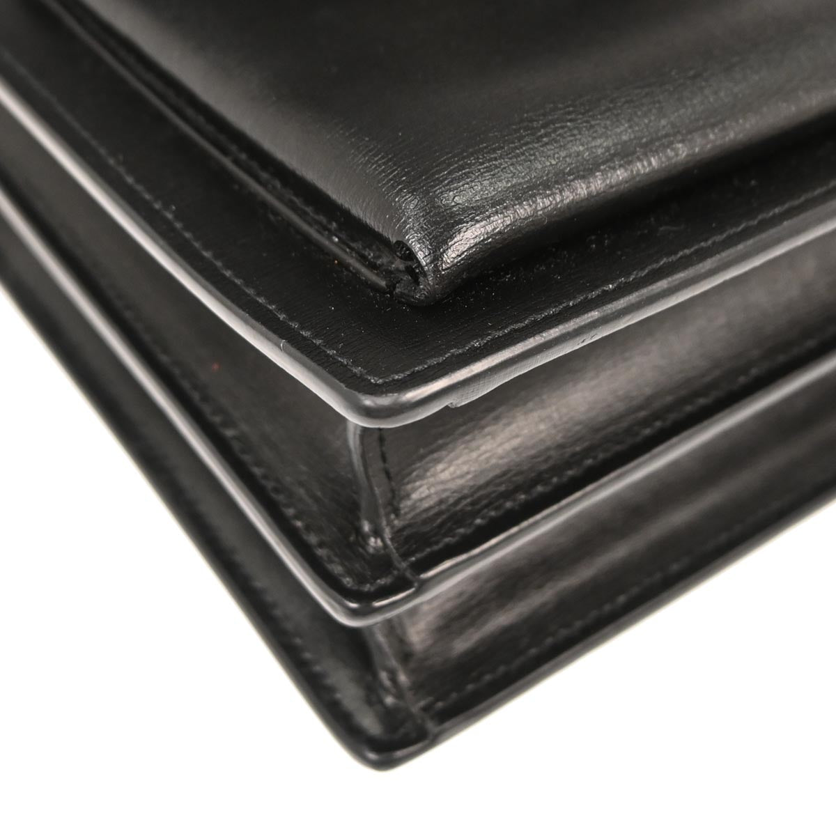 Saint Laurent Black Leather Sunset Shoulder Bag