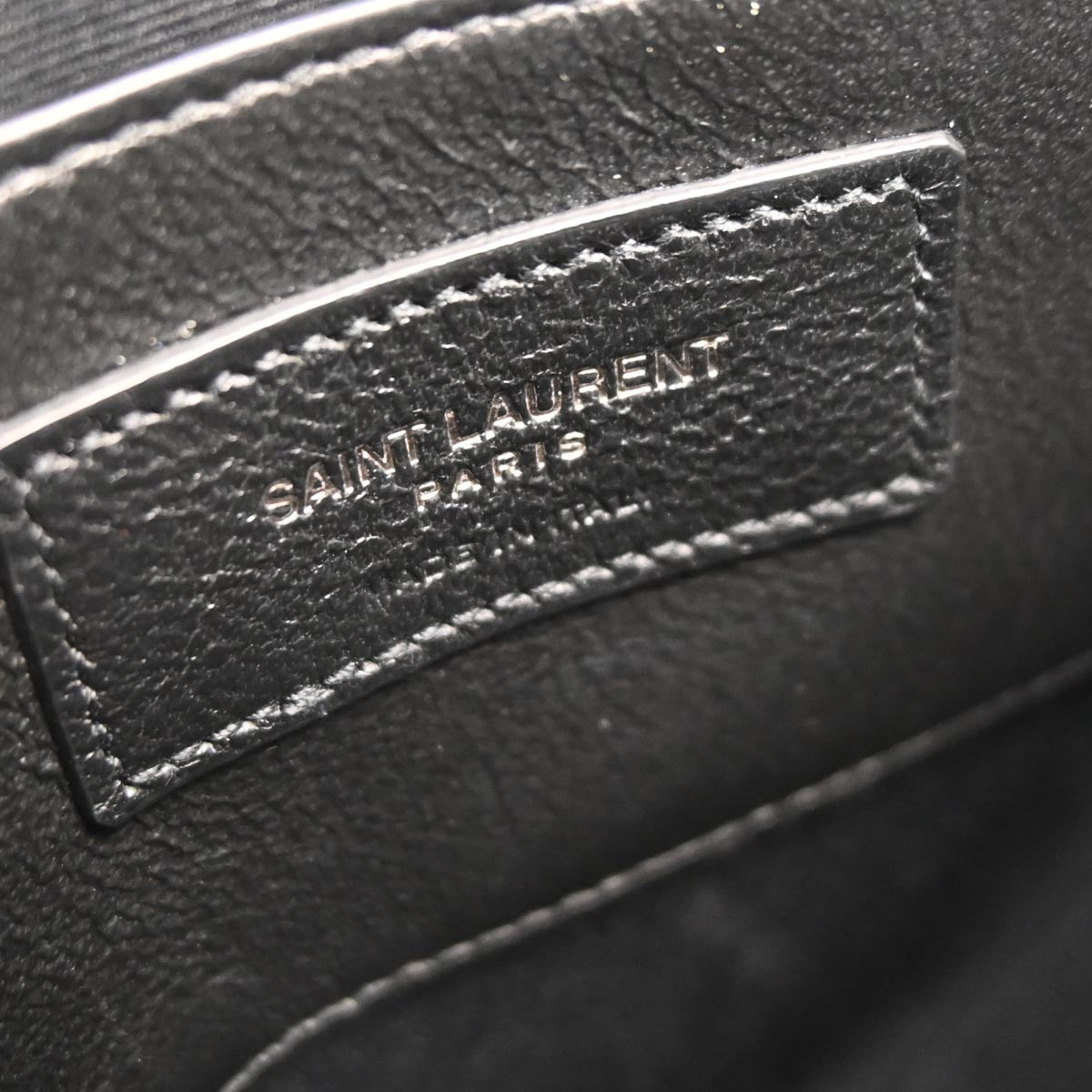 Saint Laurent Black Leather Love Heart Shoulder Bag