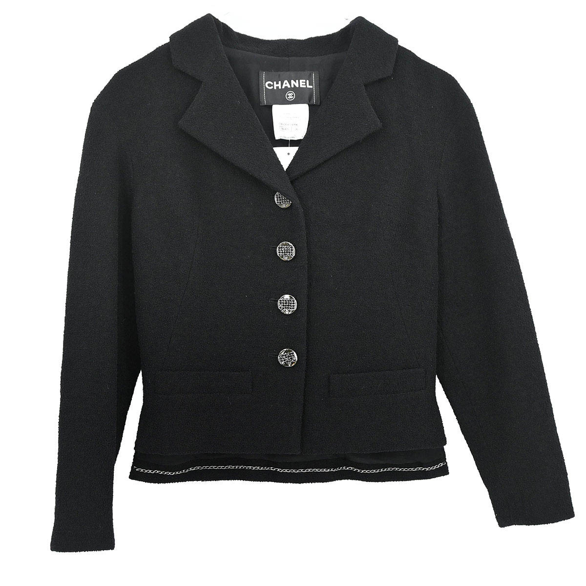 Chanel 2012 Single Breasted Jacket Black #36