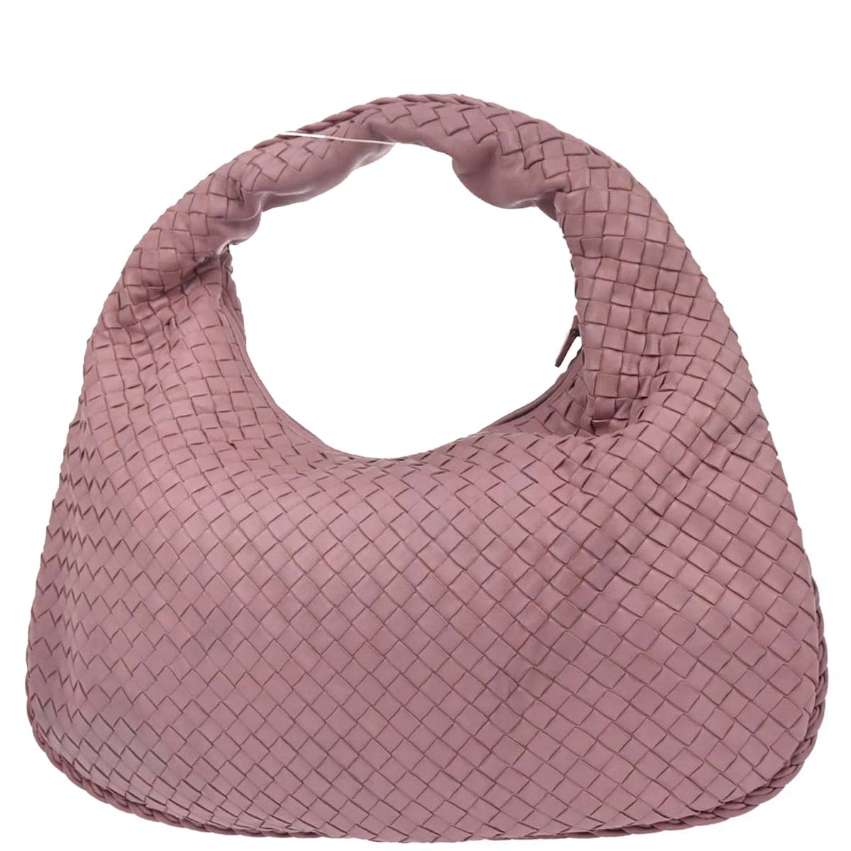 Bottega Veneta Pink Lambskin Intrecciato Hobo Handbag