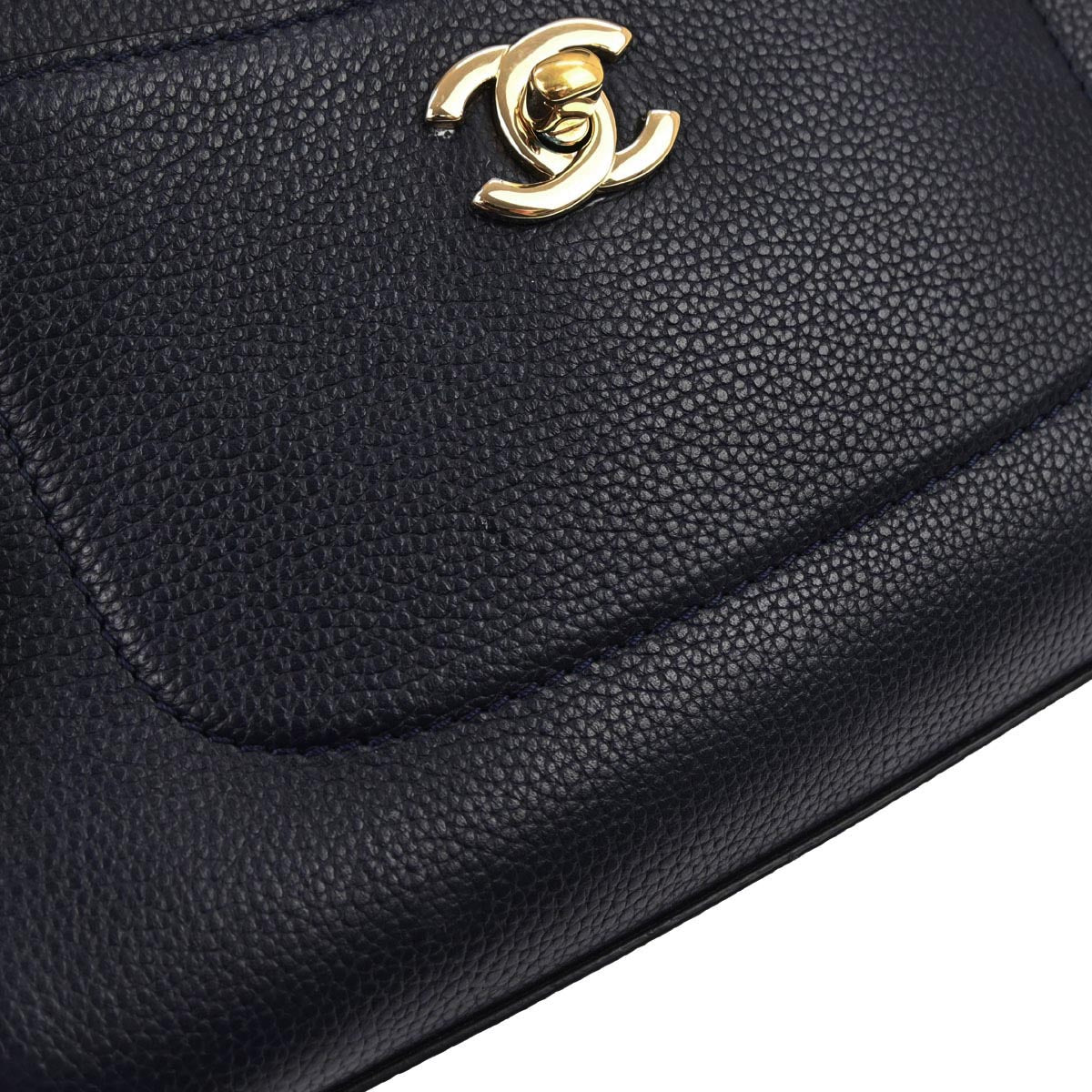 Chanel Navy Calfskin Neo Executive Mini Tote 2way Shoulder Handbag