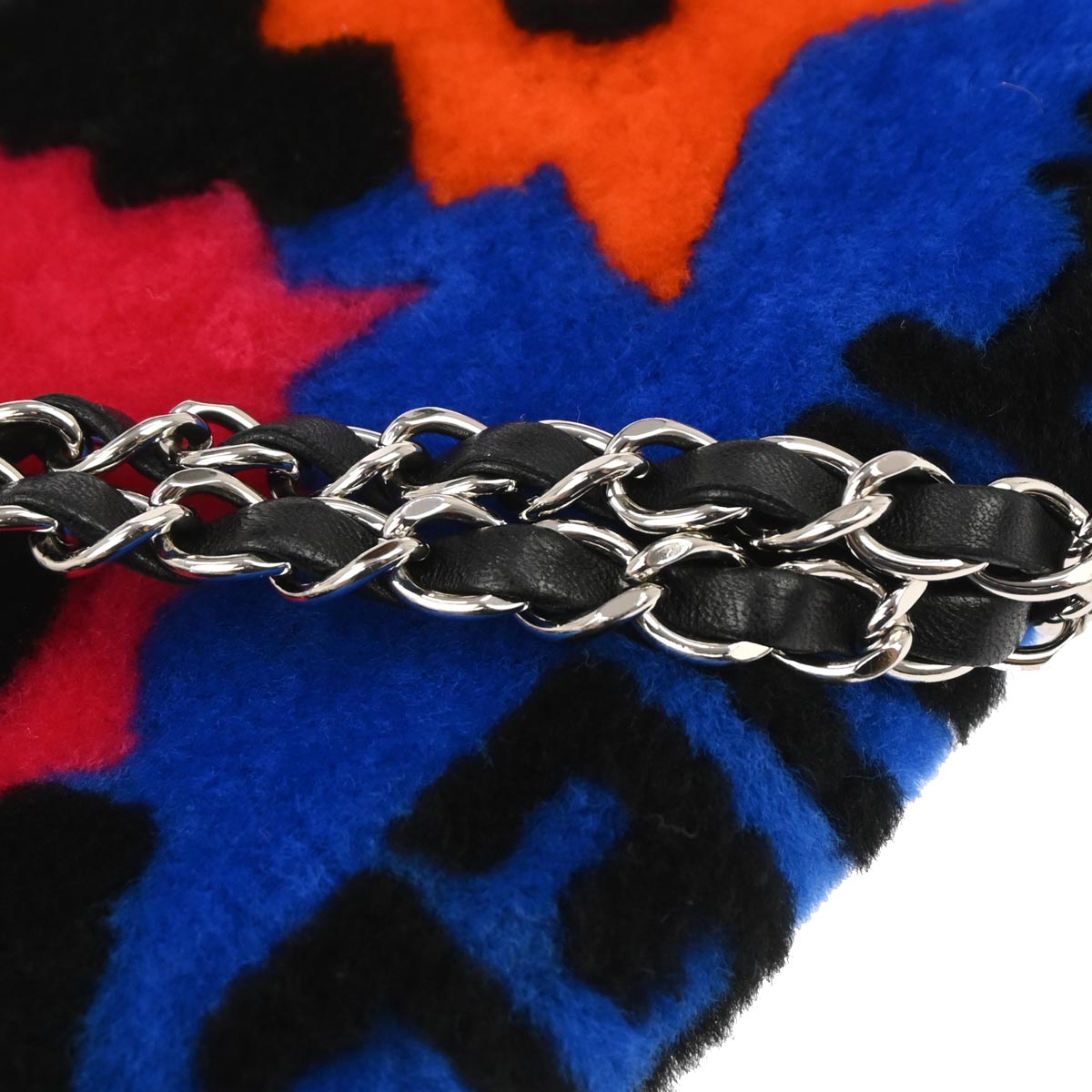 Chanel Black Wool No.5 Turnlock Full Flap Shoulder Bag