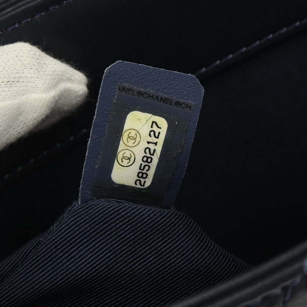 Chanel Navy Calfskin Top Handle 2way Shoulder Handbag