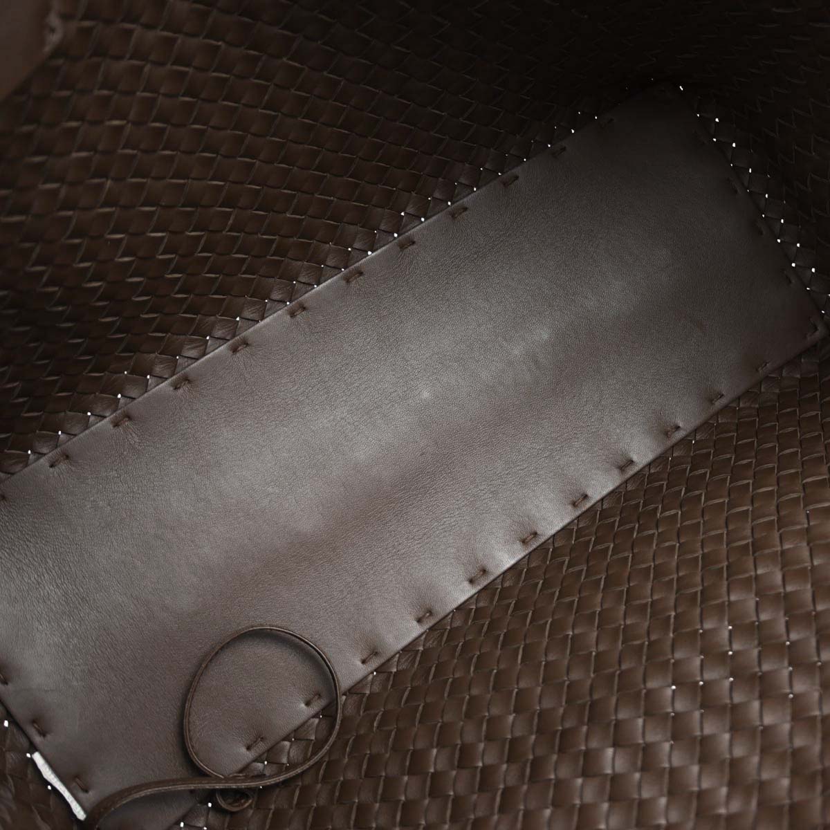 Bottega Veneta Brown Lambskin Intrecciato Tote Handbag
