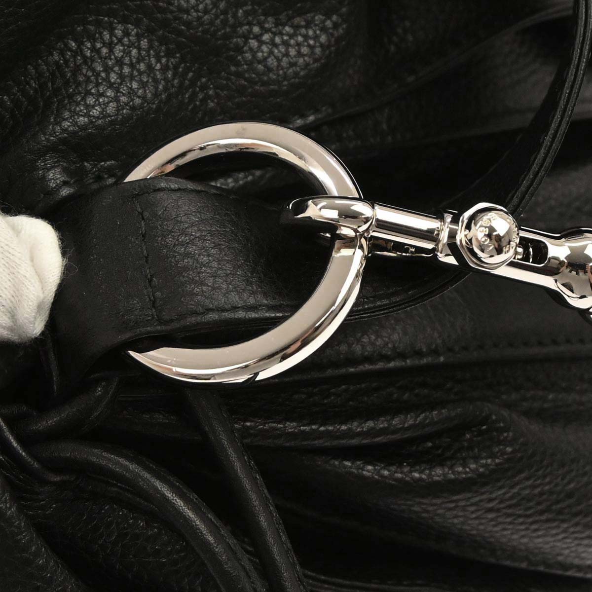 Loewe Black Leather Flamenco Shoulder Bag