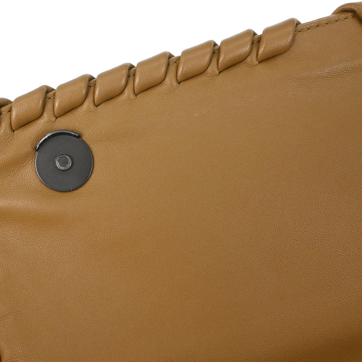 Bottega Veneta Brown Lambskin Intrecciato Shoulder Bag