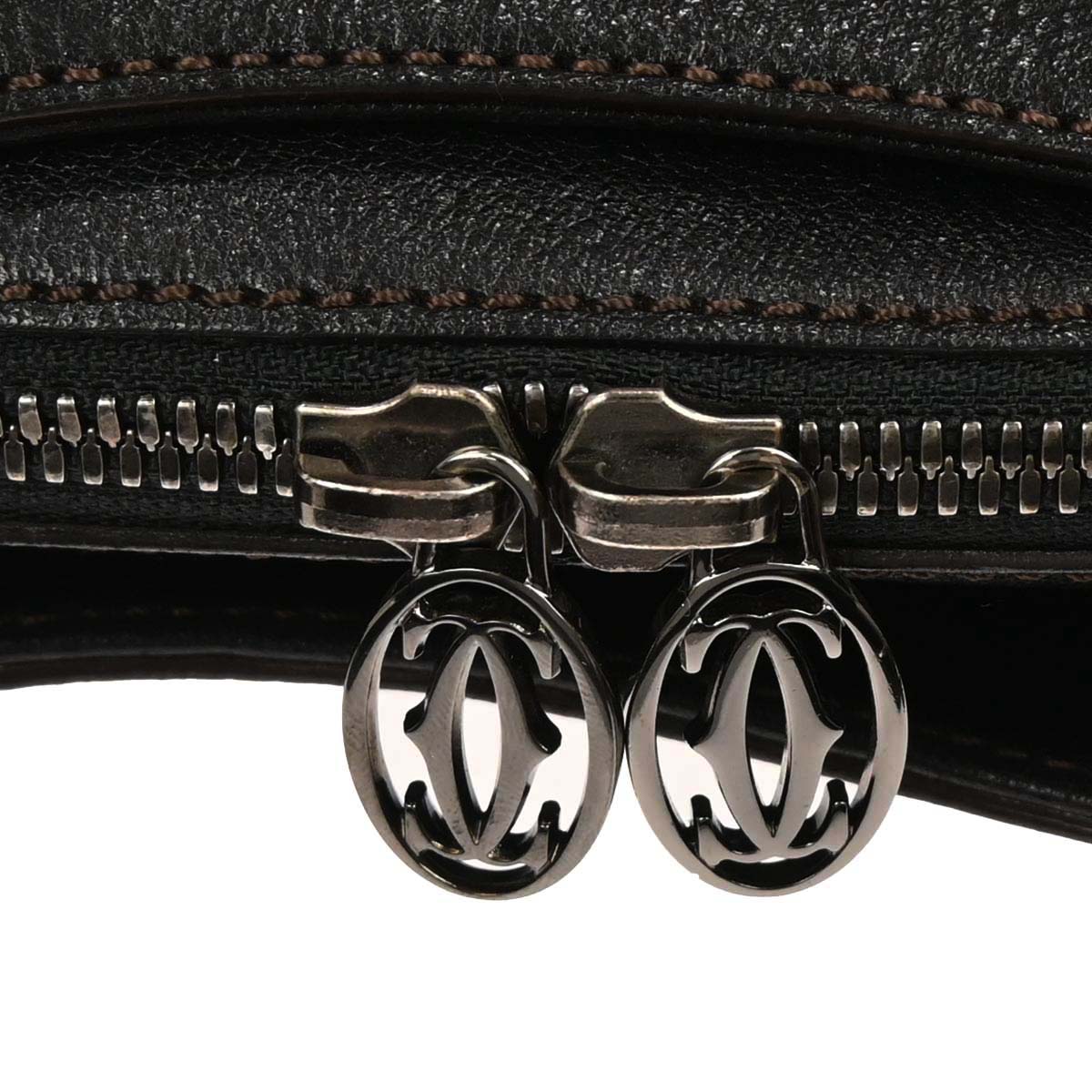 Cartier Black Marcello 2way Shoulder Handbag