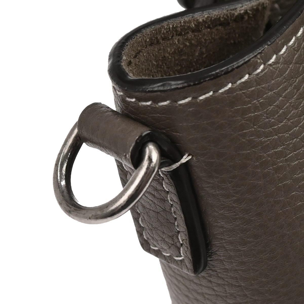 Celine Brown Leather Nano Luggage 2way Shoulder Tote Bag