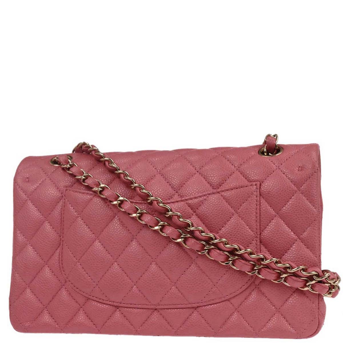 Chanel Pink Caviar Skin Medium Classic Double Flap Shoulder Bag
