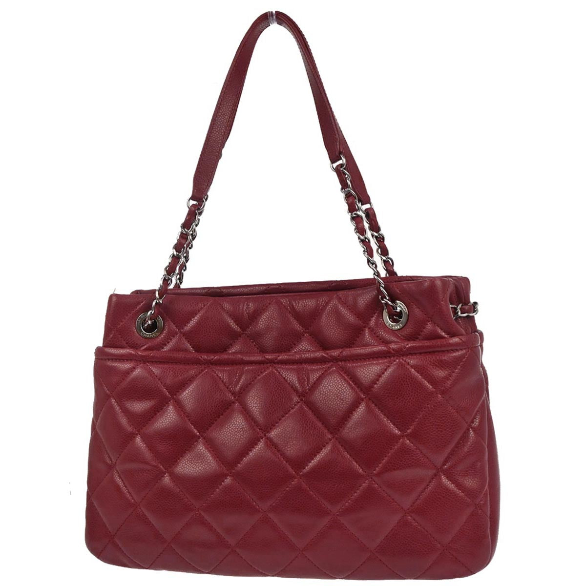 Chanel Red Caviar skin Timeless CC Chain Tote Bag