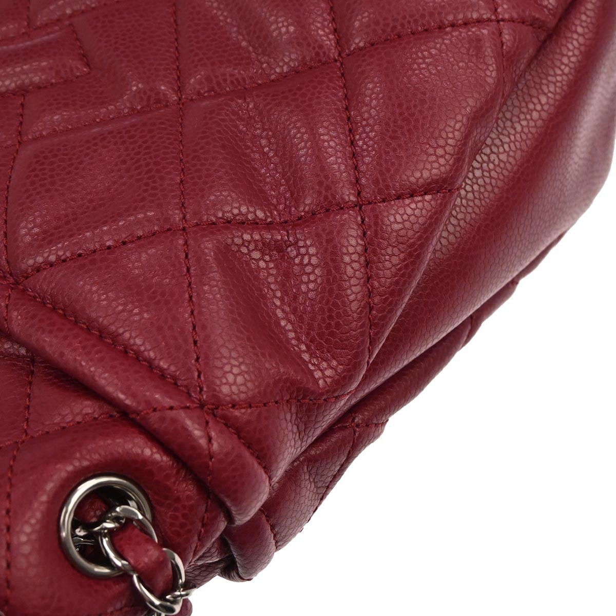 Chanel Red Caviar skin Timeless CC Chain Tote Bag