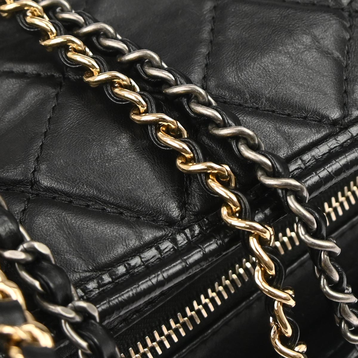 Chanel Black Lambskin Calfskin Large Gabrielle Shoulder Bag