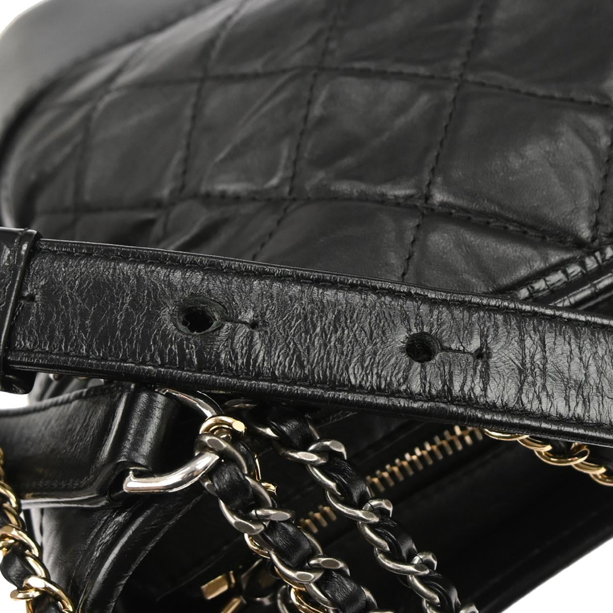 Chanel Black Lambskin Calfskin Large Gabrielle Shoulder Bag
