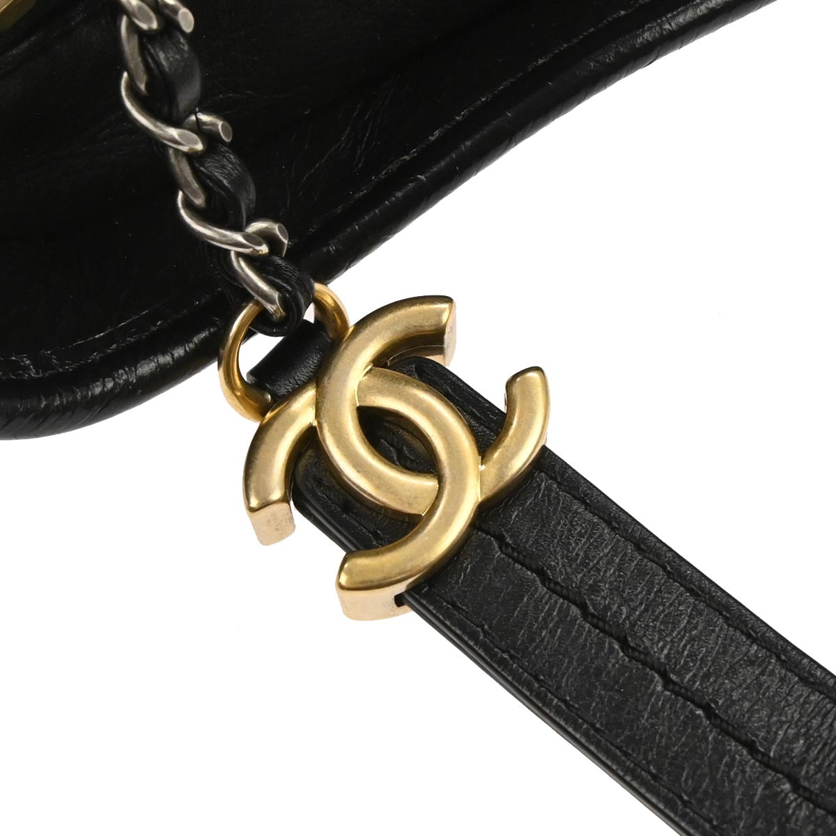 Chanel Black Lambskin Calfskin Large Gabrielle Shoulder Bag