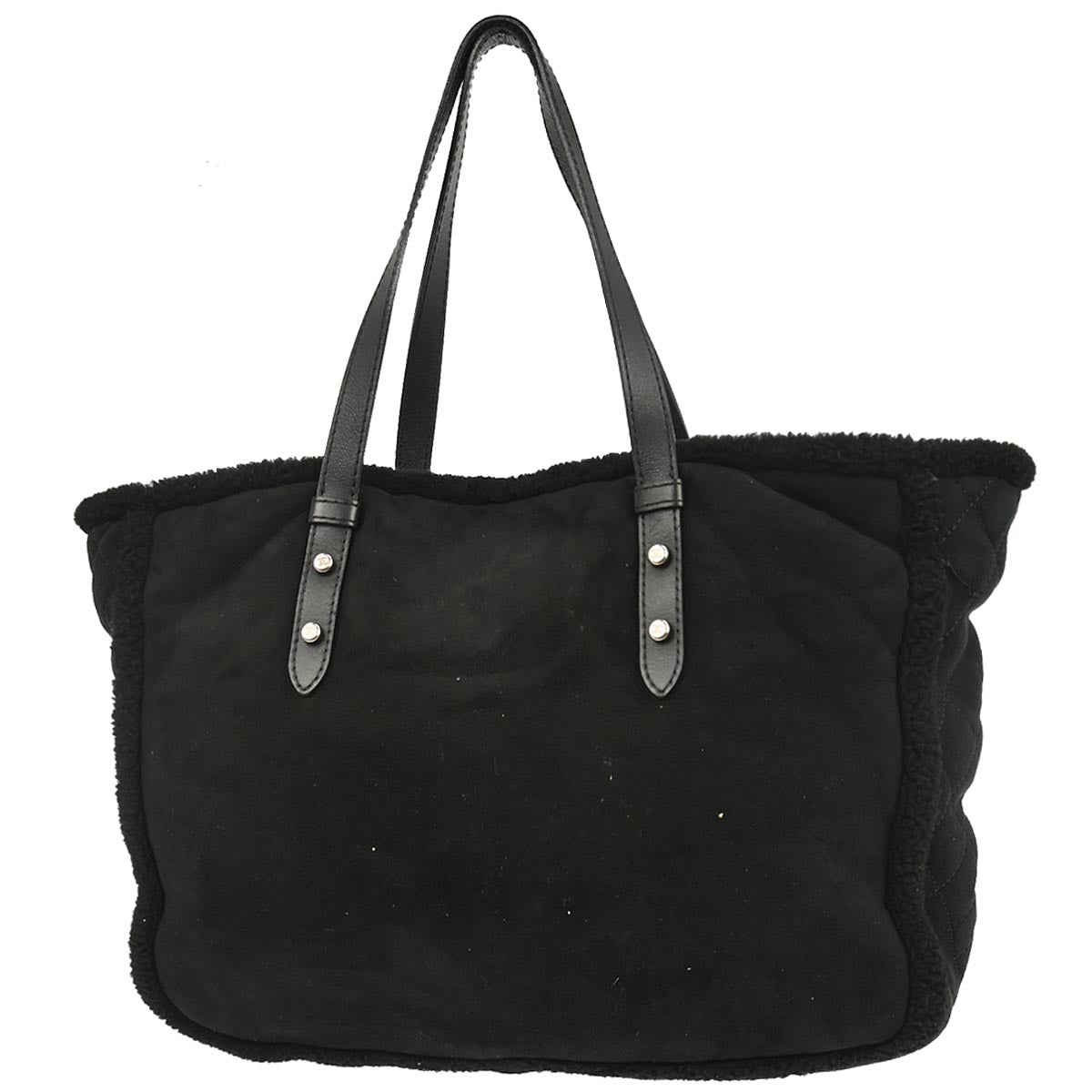 Chanel Black Mouton Tote Handbag