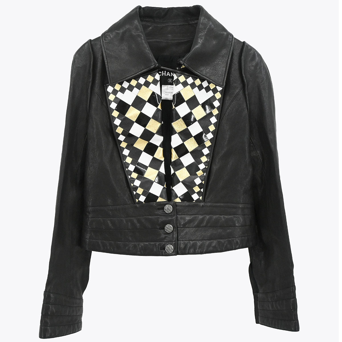 Chanel Single Breasted Jacket Black #38