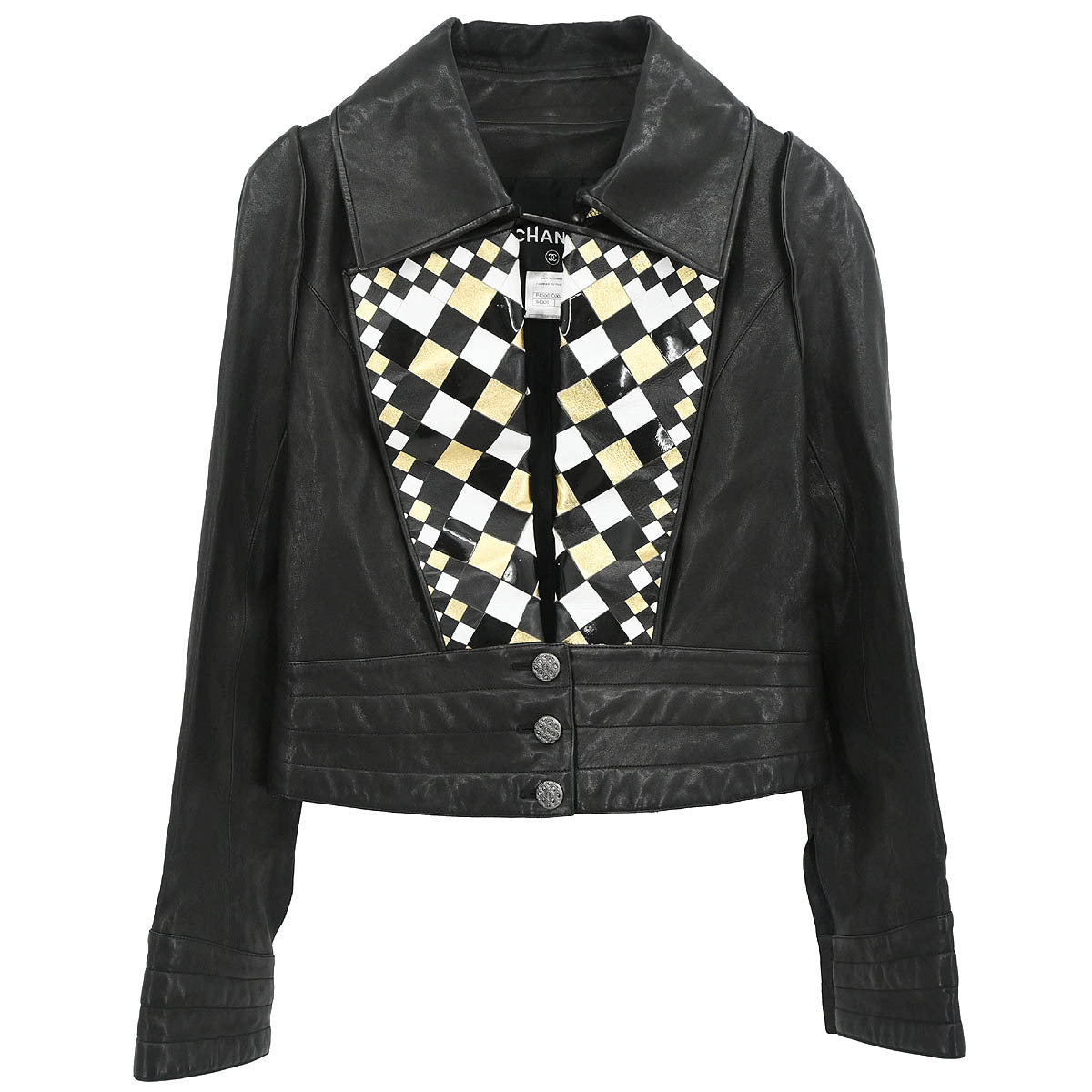 Chanel Single Breasted Jacket Black #38