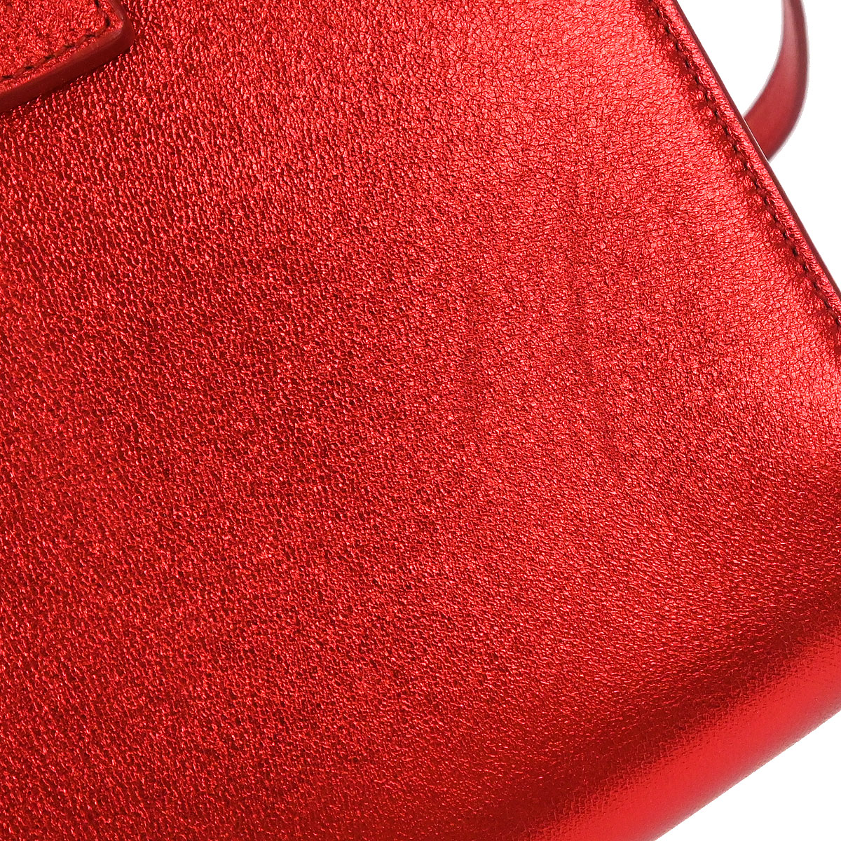 Saint Laurent Metallic Red Sac de Jour 2way Shoulder Handbag