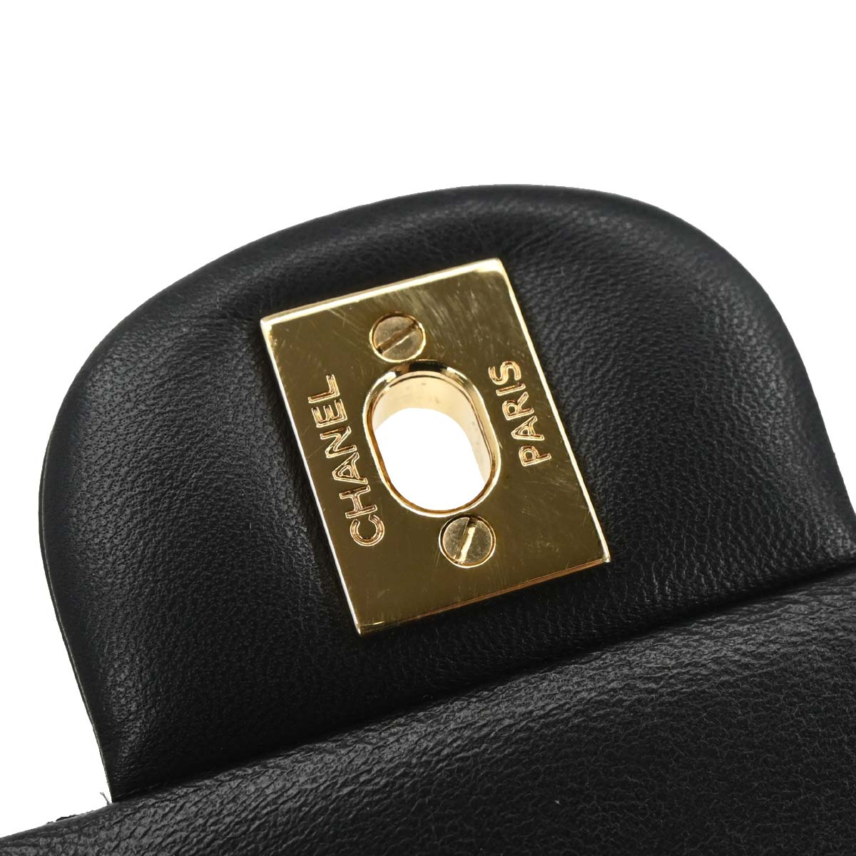 Chanel 2019 Black Lambskin Medium Classic Double Flap Shoulder Bag