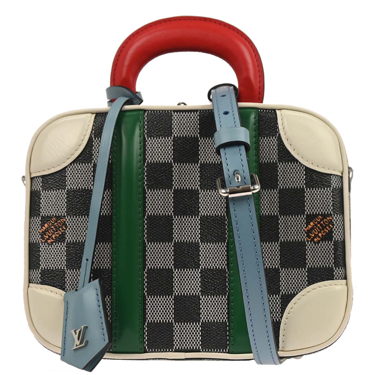 Louis Vuitton 2019 Black Damier Valisette BB 2way Shoulder Handbag N40233