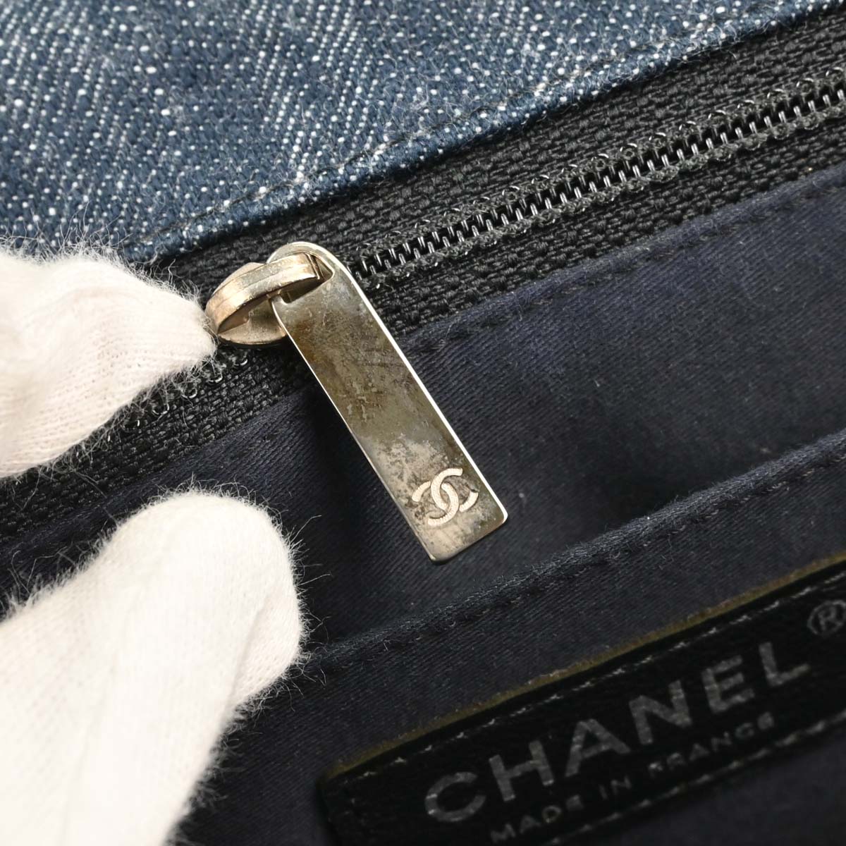 Chanel 2012 Beige Tweed Patchwork Jumbo Shoulder Bag