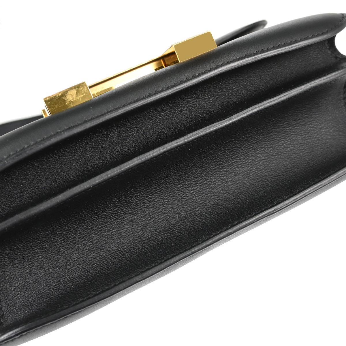 Hermes Black Evercalf Constance 24 Shoulder Bag
