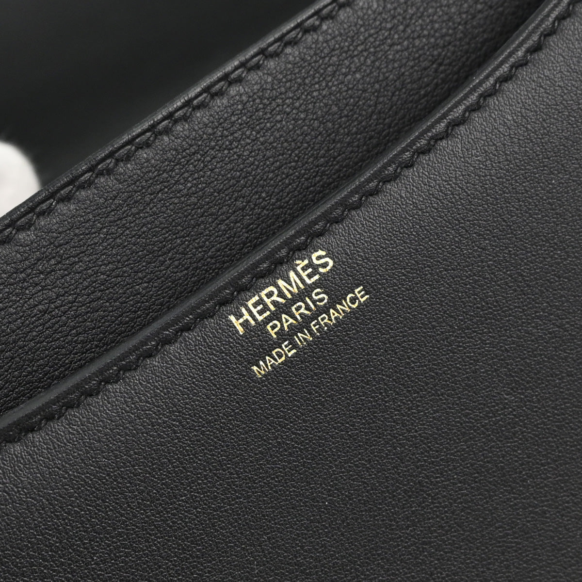 Hermes Black Evercalf Constance 24 Shoulder Bag