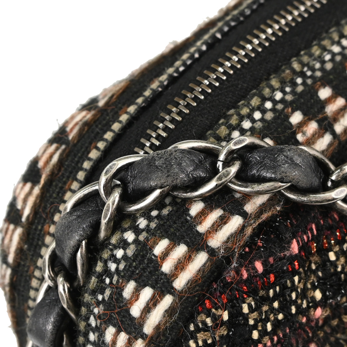 Chanel 2014-2015 Brown Tweed Paris Dallas Camera Bag Large Shoulder Bag