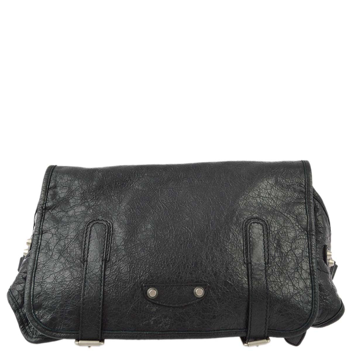 Balenciaga Black Sheepskin Belt Bum Bag