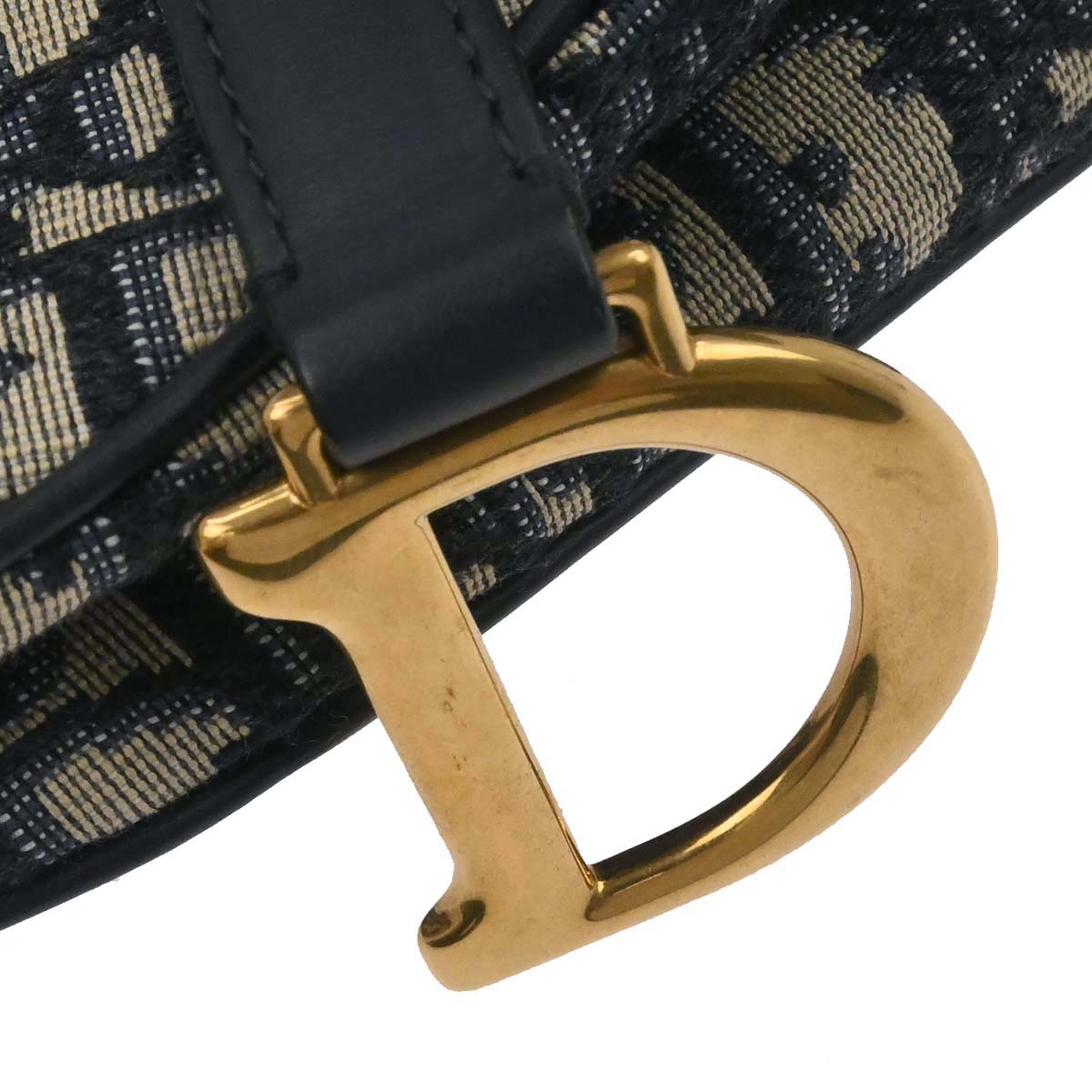 Christian Dior 2018 Navy Trotter Oblique Saddle 2way Shoulder Handbag