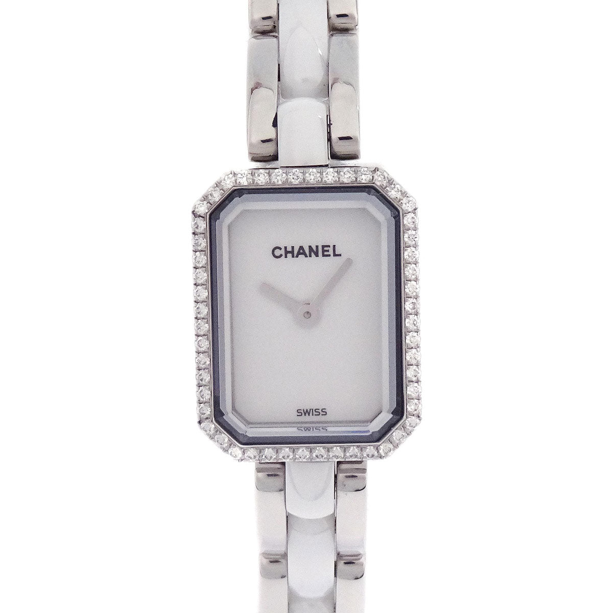 Chanel Premiere Quartz Watch SS Ceramic Diamond H2132