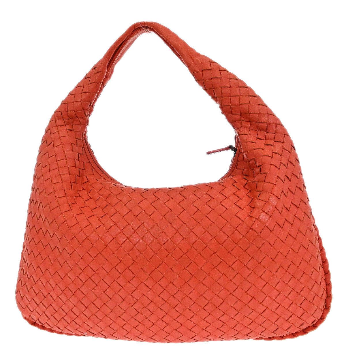 Bottega Veneta Pink Lambskin Intrecciato Hobo Handbag