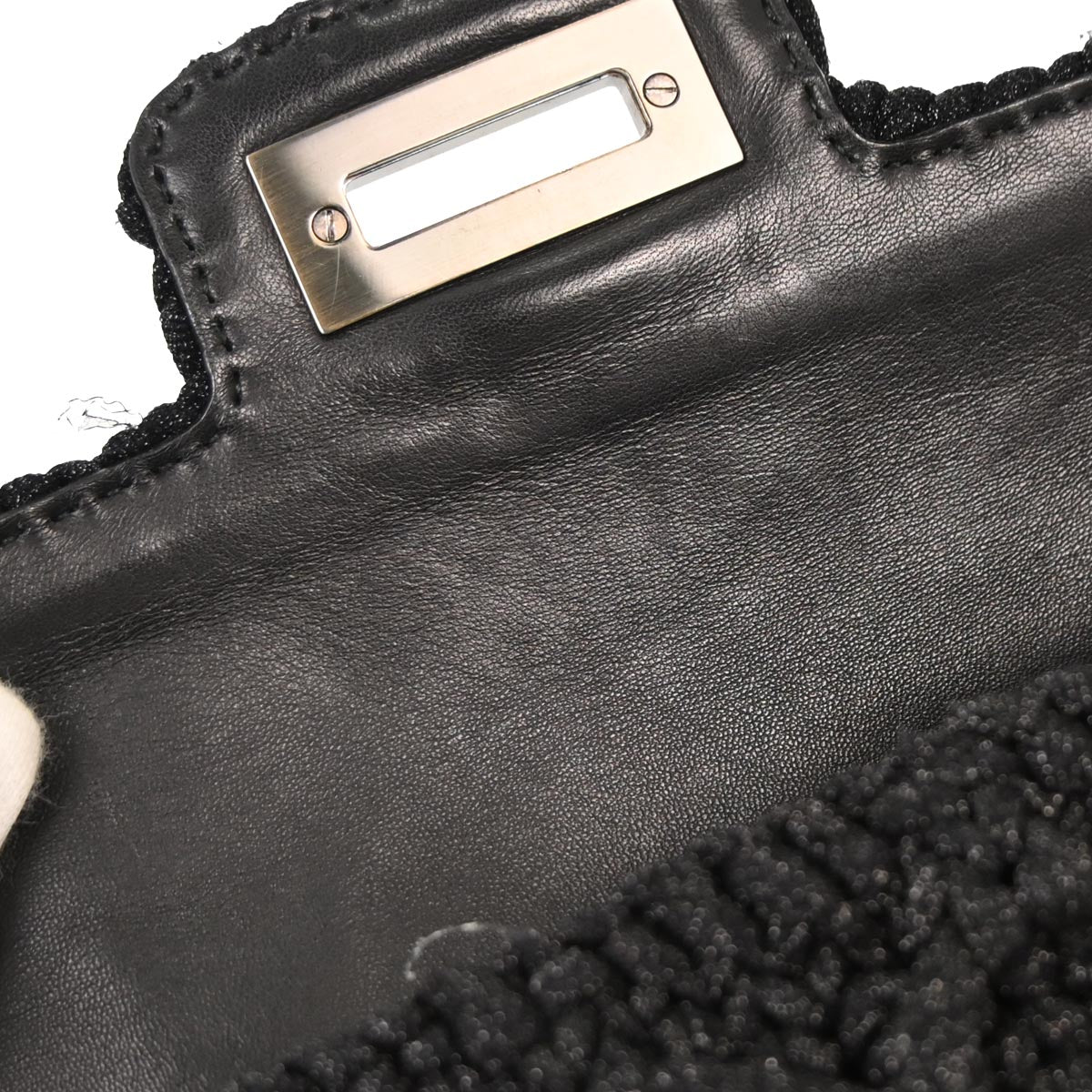 Salvatore Ferragamo Black Polyester Gancini Shoulder Bag