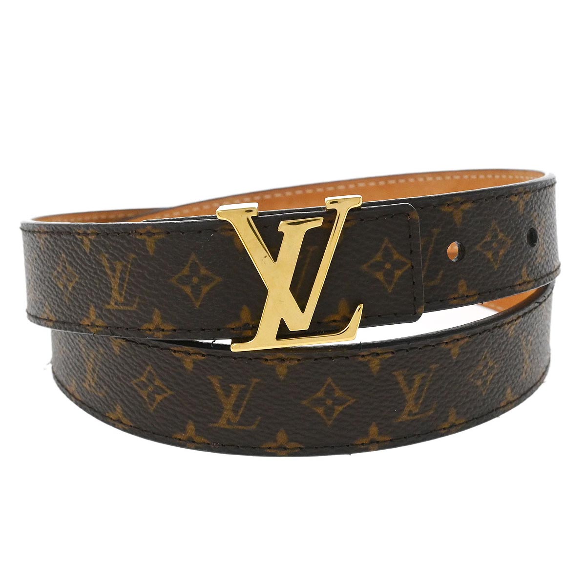 Louis Vuitton Monogram Ceinture LV Initial Belt M9781W #80/32 Small Good