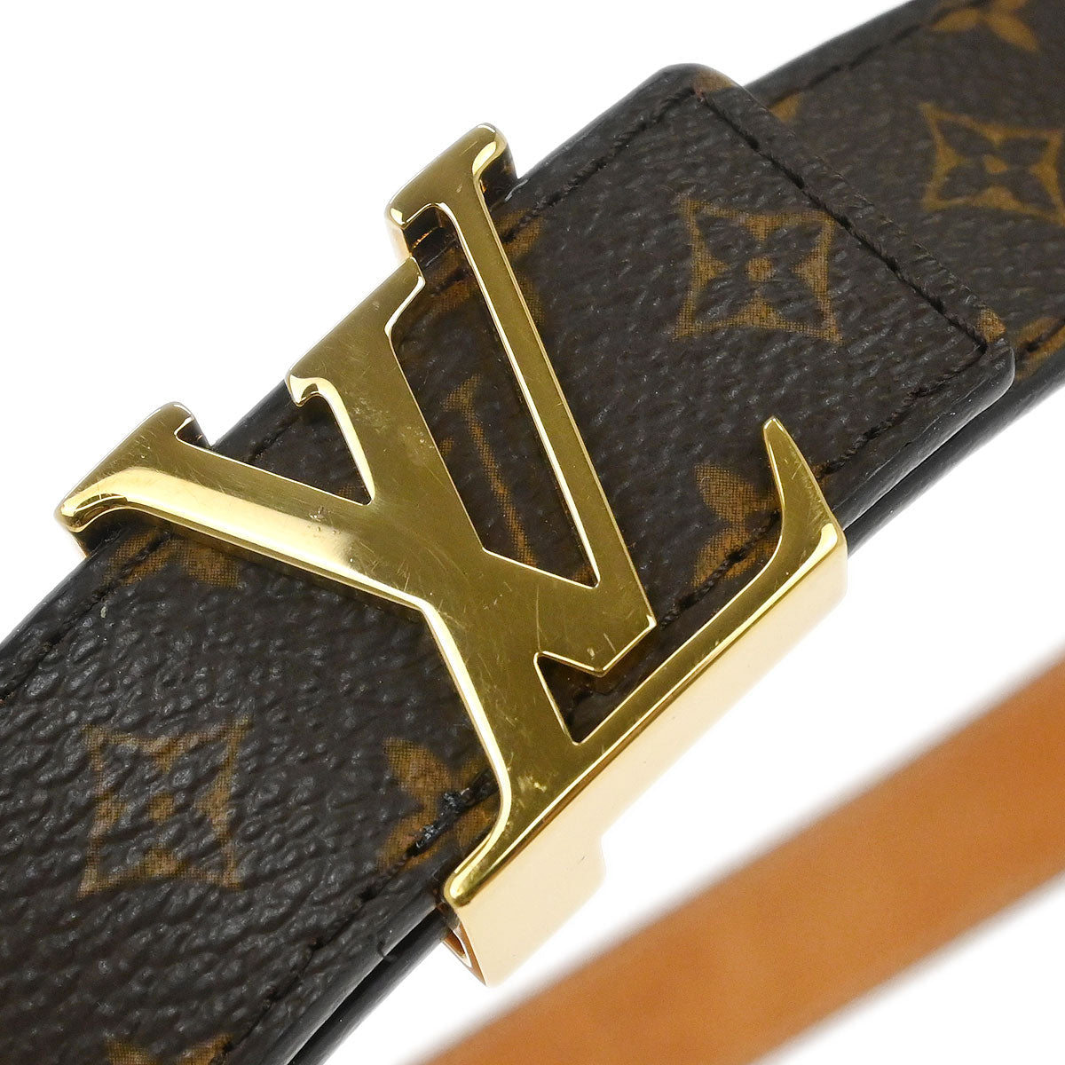 Louis Vuitton Monogram Ceinture LV Initial Belt M9781W #80/32 Small Good