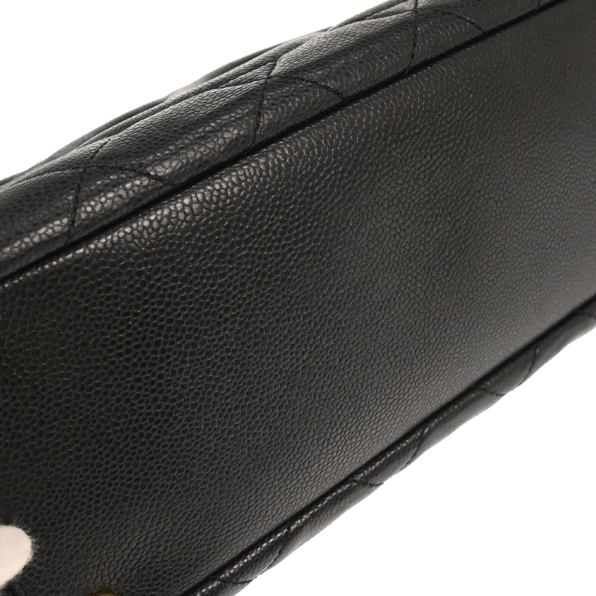 Chanel 2013-2014 Black Caviar Skin Timeless CC Chain Tote Bag