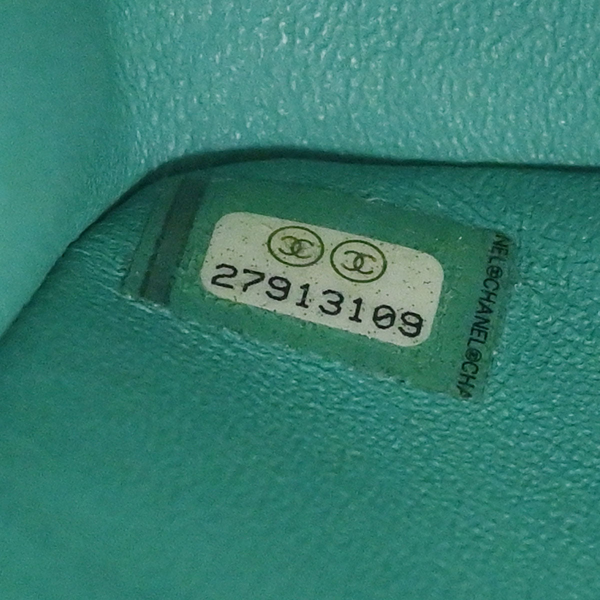 Chanel Green Caviar Skin Chevron Medium Classic Double Flap Shoulder Bag