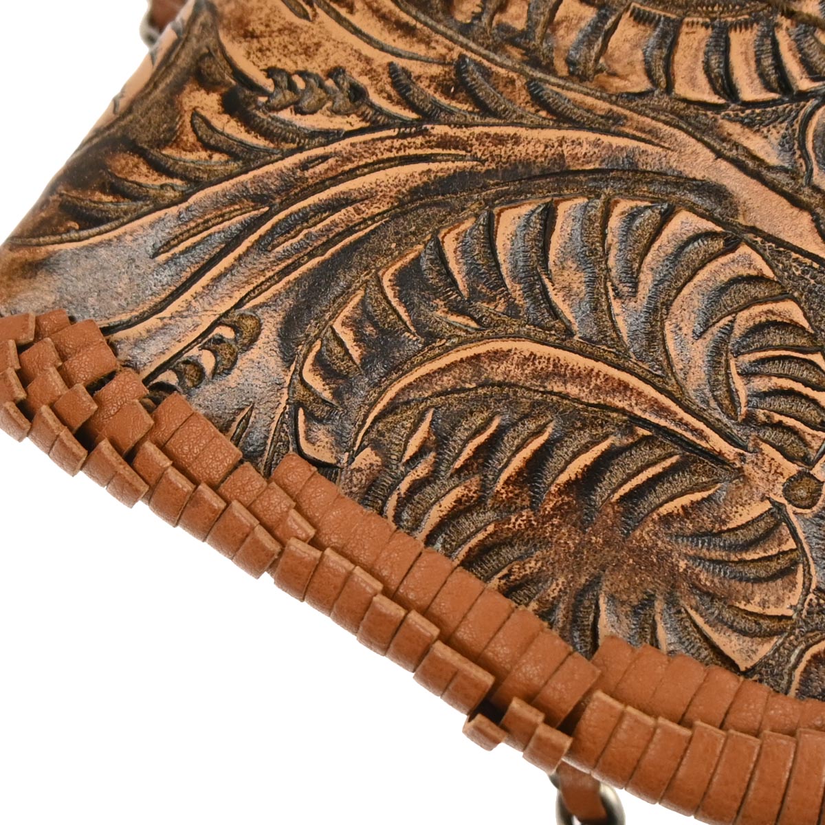 Chanel 2014 Brown Embossed Leather Paris-Dallas Holster Shoulder Bag