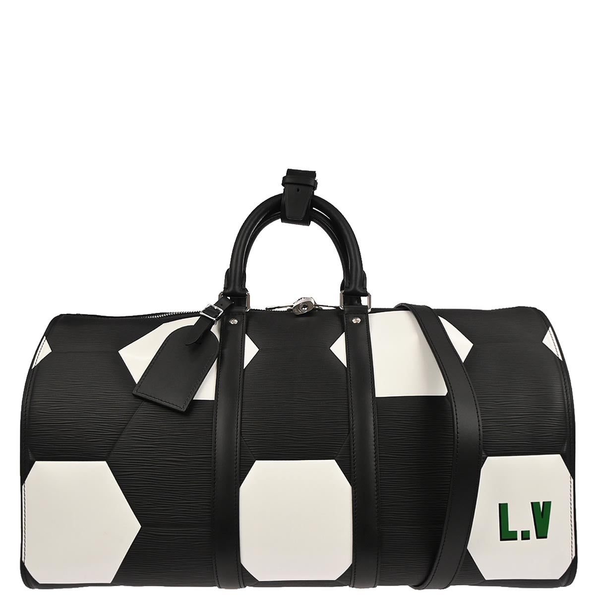 Louis Vuitton Black Epi Keepall Bandouliere 50 Handbag M52187