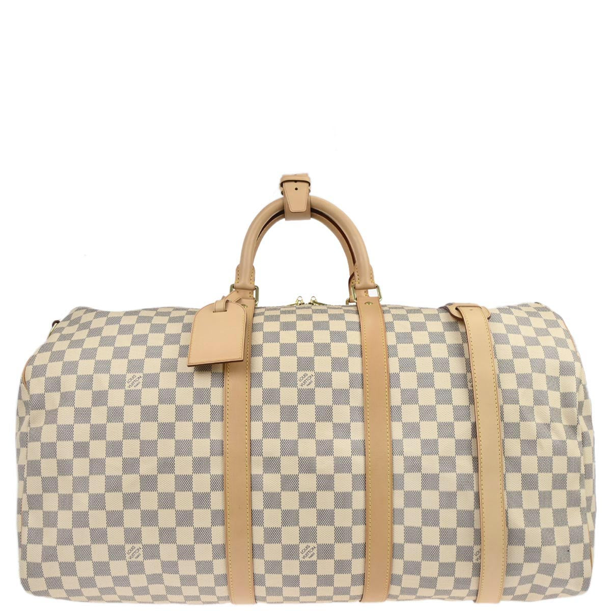 Louis Vuitton Damier Azur Keepall Bandouliere 55 Duffle Bag N41429